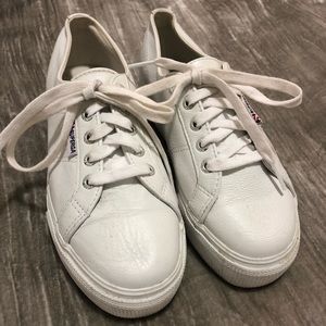 Superga White Platform Sneakers